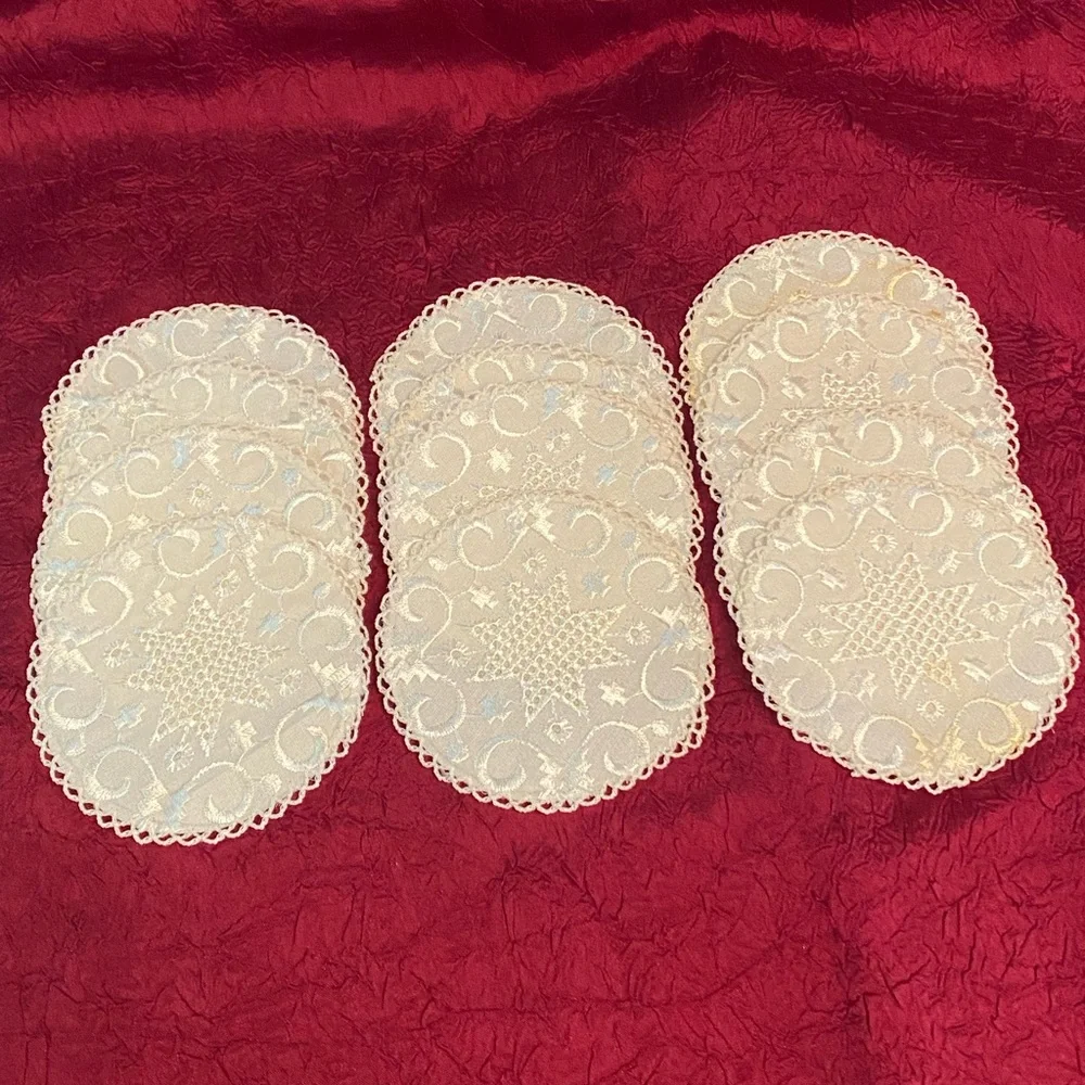 Beautiful Vintage Hand Embroidered Kalocsa Hungarian Coasters